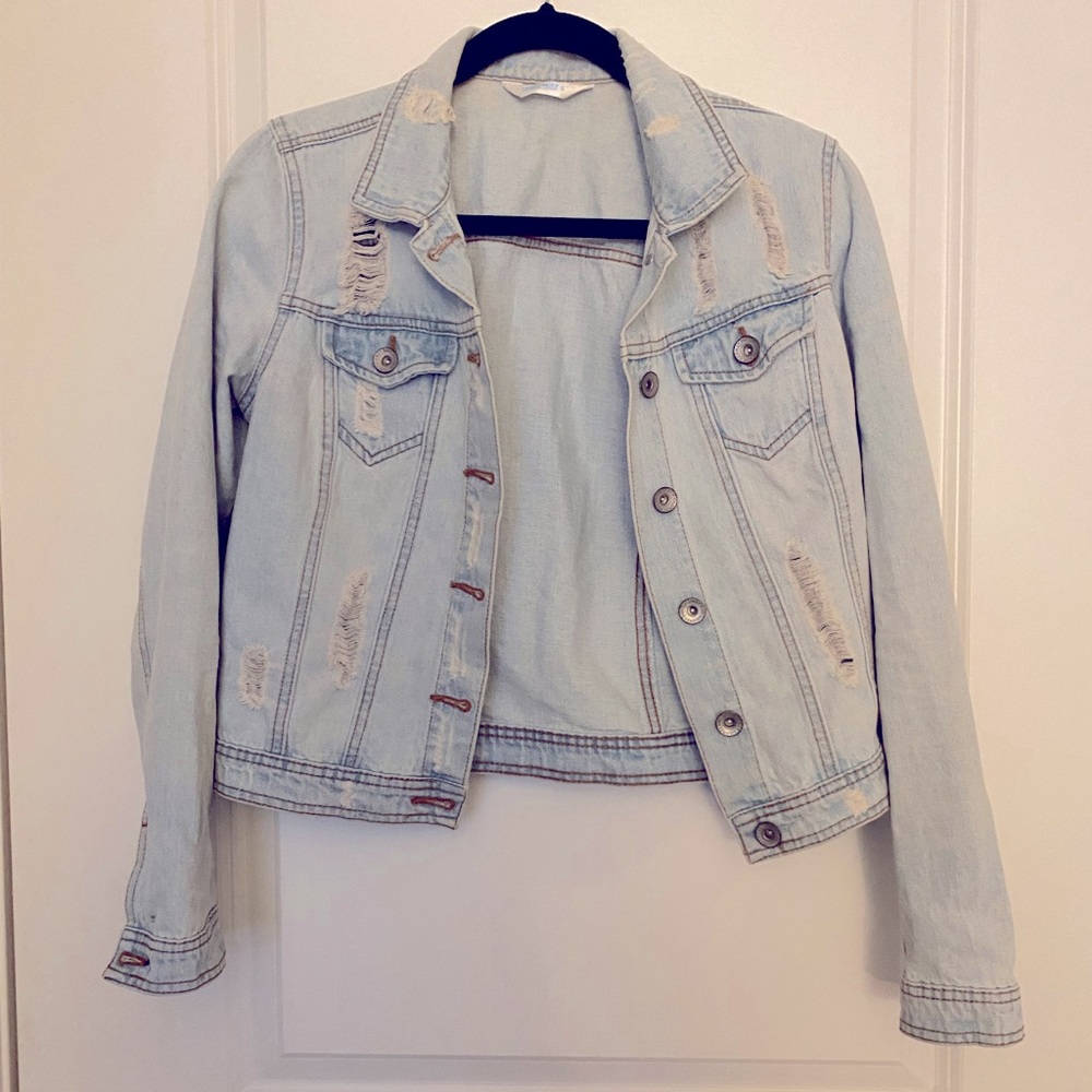 Women’s small Jean jacket bought with holes